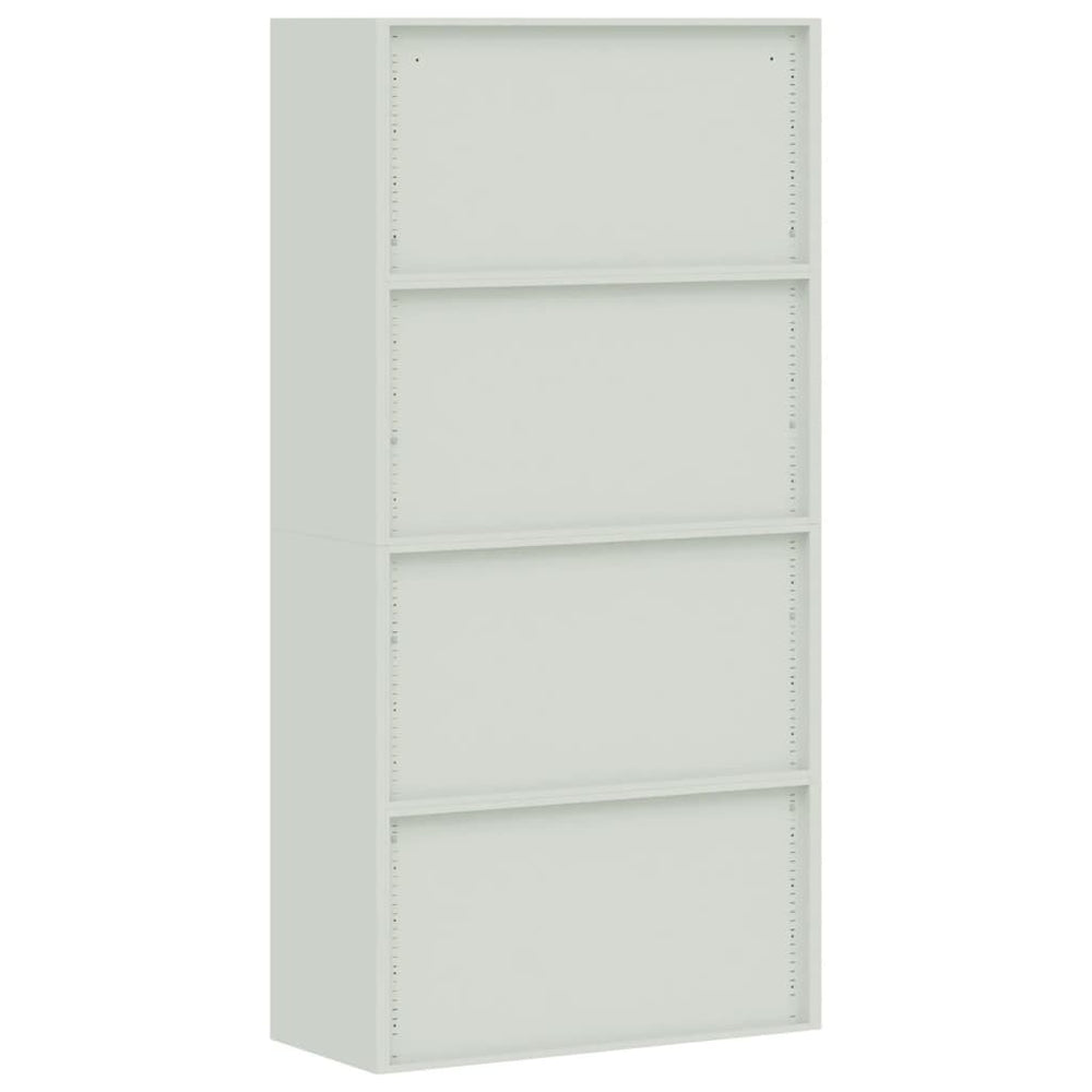 Archiefkast 90x40x180 cm staal lichtgrijs en blauw MeubelReus