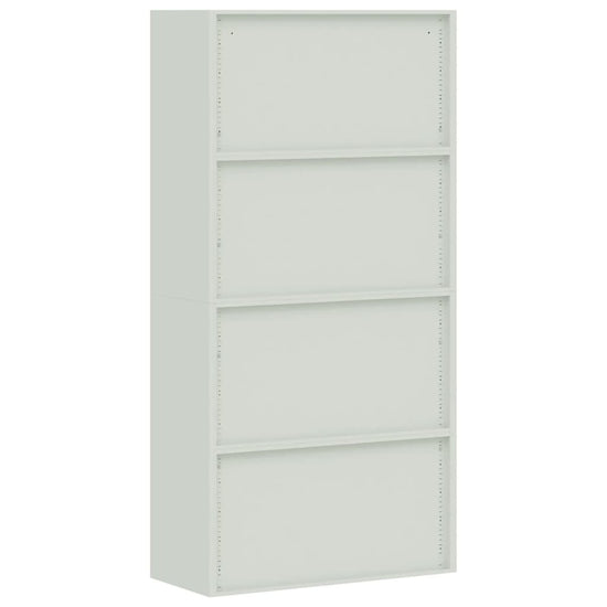 Archiefkast 90x40x180 cm staal lichtgrijs en blauw MeubelReus