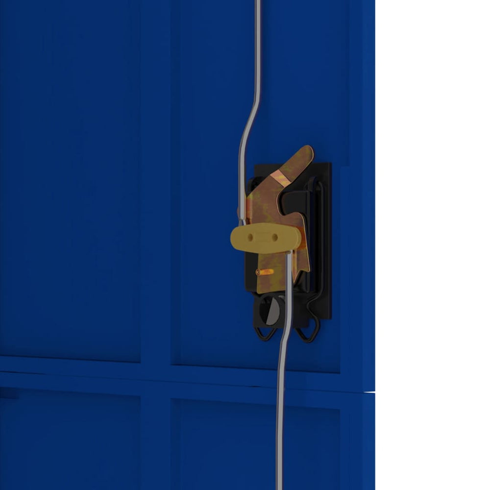 Archiefkast 90x40x180 cm staal lichtgrijs en blauw MeubelReus