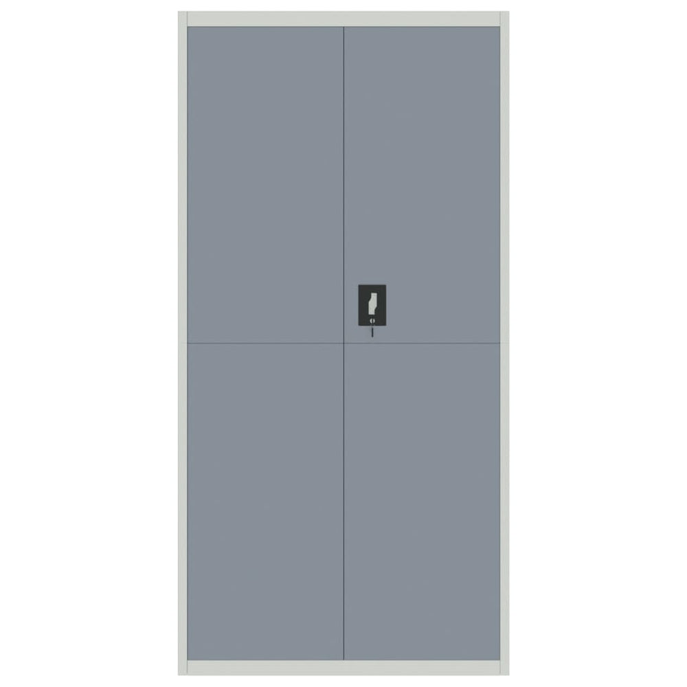 Archiefkast 90x40x180 cm staal lichtgrijs en donkergrijs MeubelReus