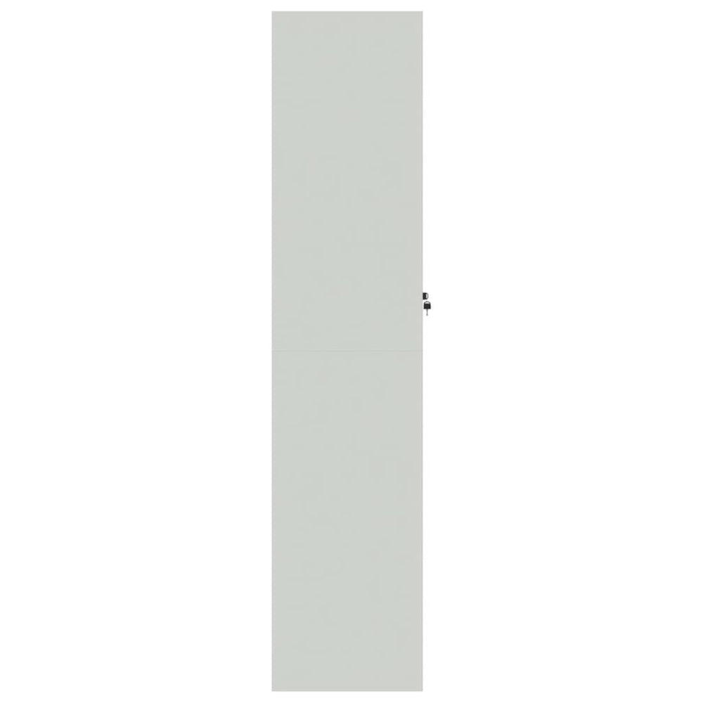 Archiefkast 90x40x180 cm staal lichtgrijs en donkergrijs MeubelReus
