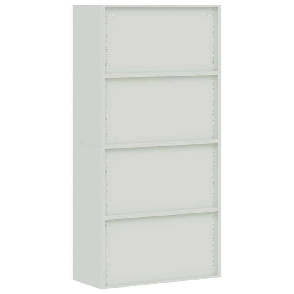 Archiefkast 90x40x180 cm staal lichtgrijs en donkergrijs MeubelReus