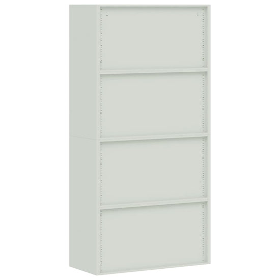 Archiefkast 90x40x180 cm staal lichtgrijs en donkergrijs MeubelReus