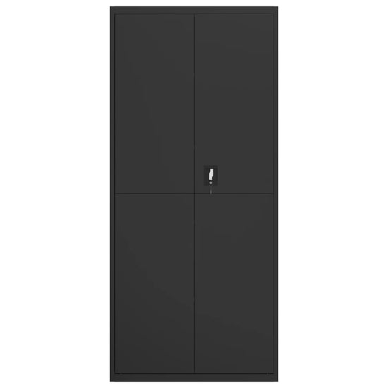 Archiefkast 90x40x200 cm staal zwart MeubelReus