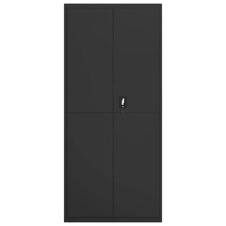 Archiefkast 90x40x200 cm staal zwart MeubelReus