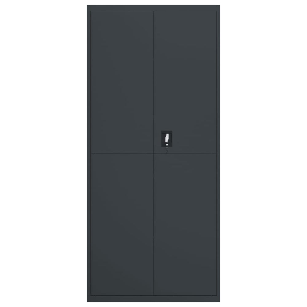 Archiefkast 90x40x200 cm staal antracietkleurig MeubelReus