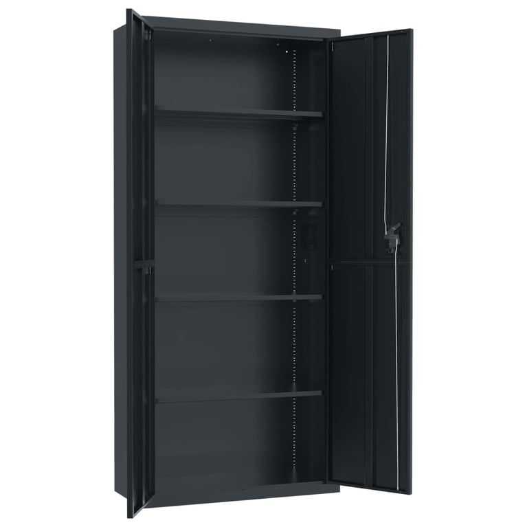 Archiefkast 90x40x200 cm staal antracietkleurig MeubelReus