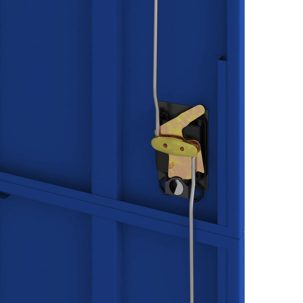 Archiefkast 90x40x200 cm staal lichtgrijs en blauw MeubelReus