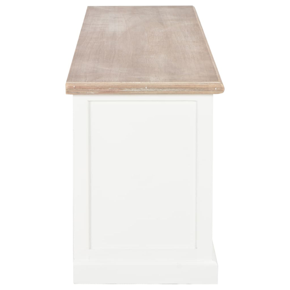 Tv-meubel 110x30x40 cm bewerkt hout wit MeubelReus