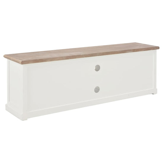 Tv-meubel 110x30x40 cm bewerkt hout wit MeubelReus