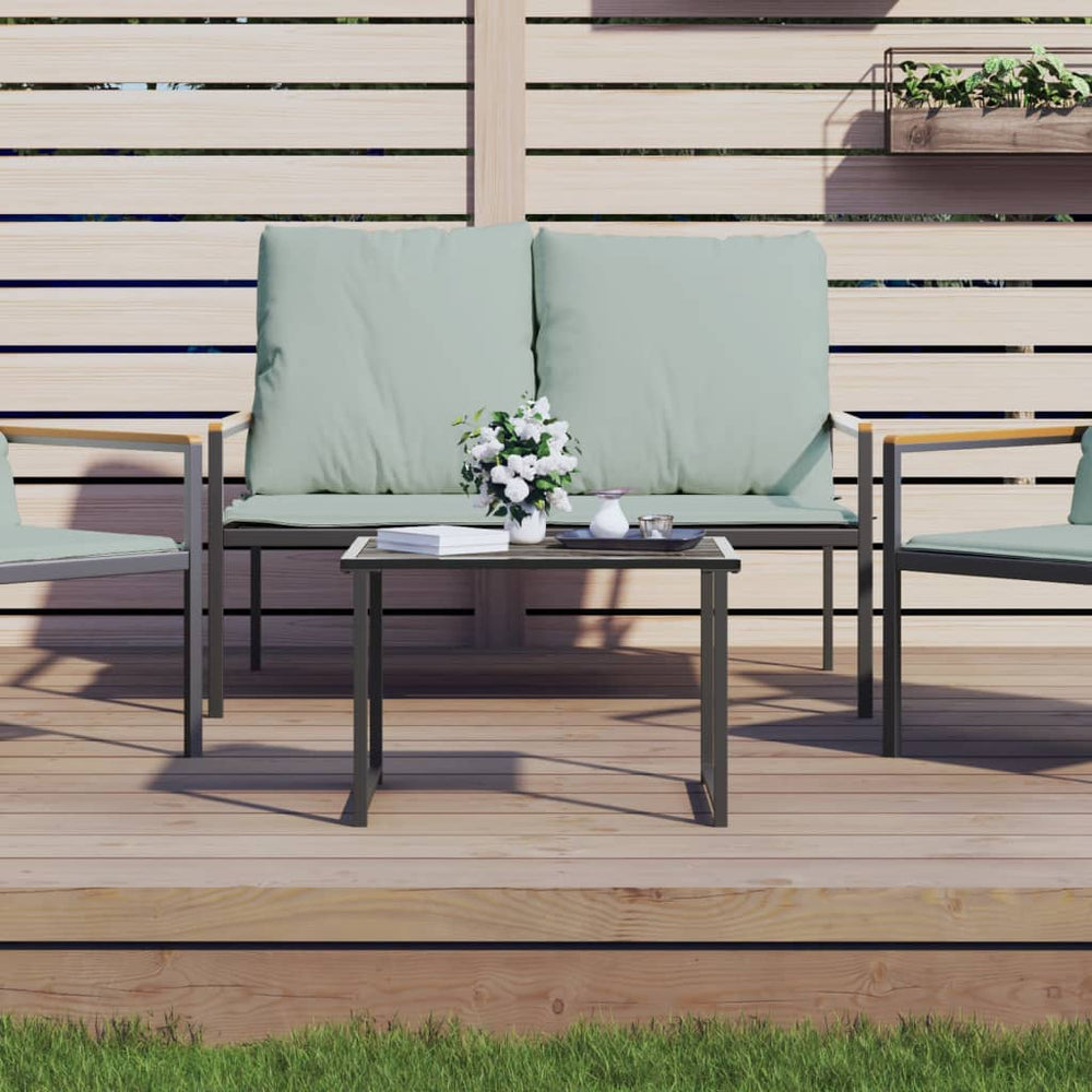 Tuintafel 55x40x37 cm staal antracietkleurig MeubelReus