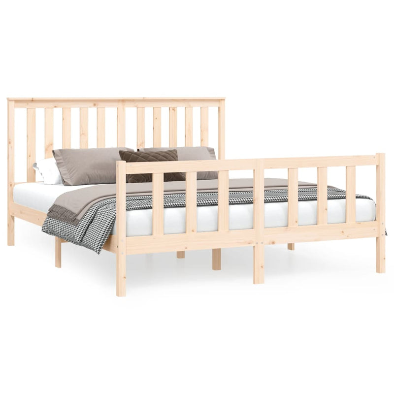 Bedframe met hoofdbord grenenhout 150x200 cm 5FT King Size