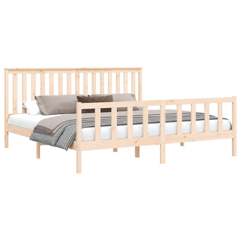 Bedframe met hoofdbord grenenhout 180x200 cm 6FT Super King