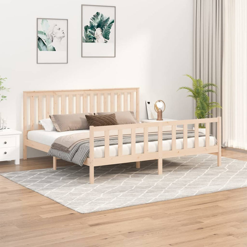 Bedframe met hoofdbord grenenhout 180x200 cm 6FT Super King