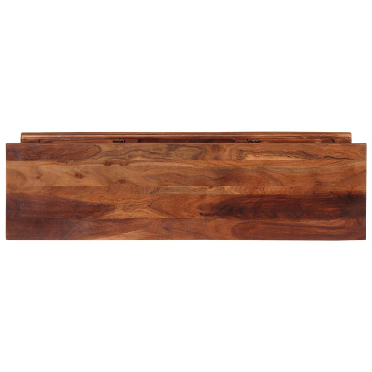 Tv-meubel met deuren 112x30x40 cm massief acaciahout MeubelReus