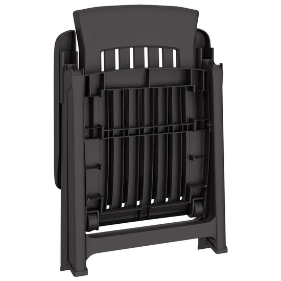 Tuinstoelen 2 st verstelbaar PP antracietkleurig MeubelReus