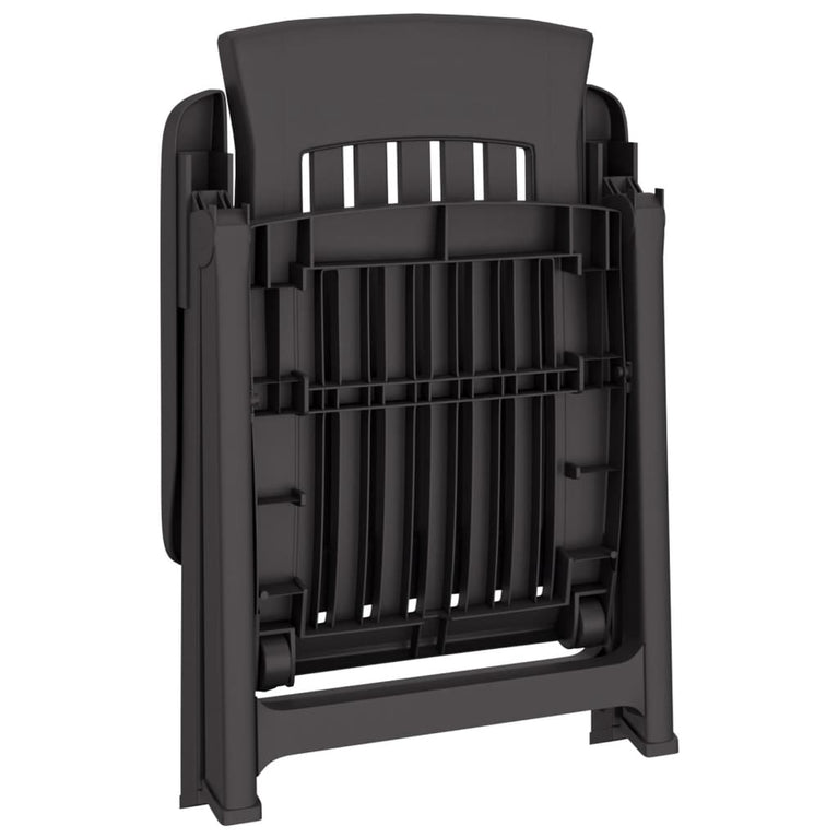 Tuinstoelen 2 st verstelbaar PP antracietkleurig MeubelReus