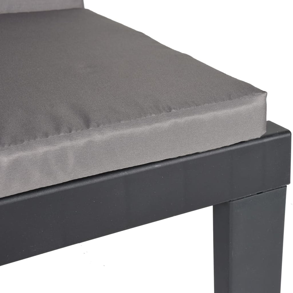 Ligbed met kussens PP antracietkleurig MeubelReus