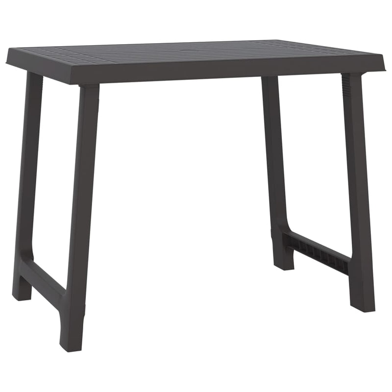 Campingtafel hout-look 79x56x64 cm PP antracietkleurig MeubelReus