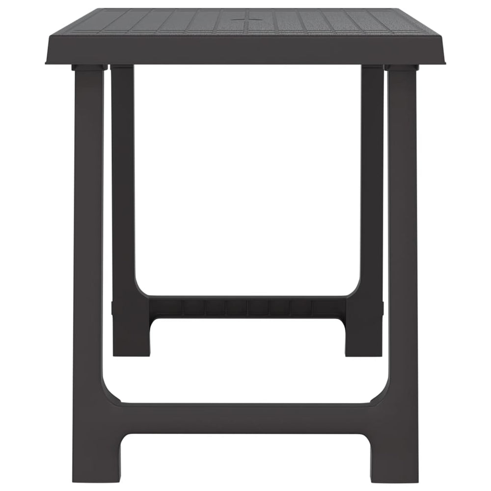 Campingtafel hout-look 79x56x64 cm PP antracietkleurig MeubelReus