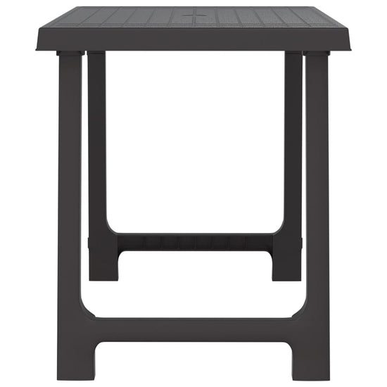 Campingtafel hout-look 79x56x64 cm PP antracietkleurig MeubelReus