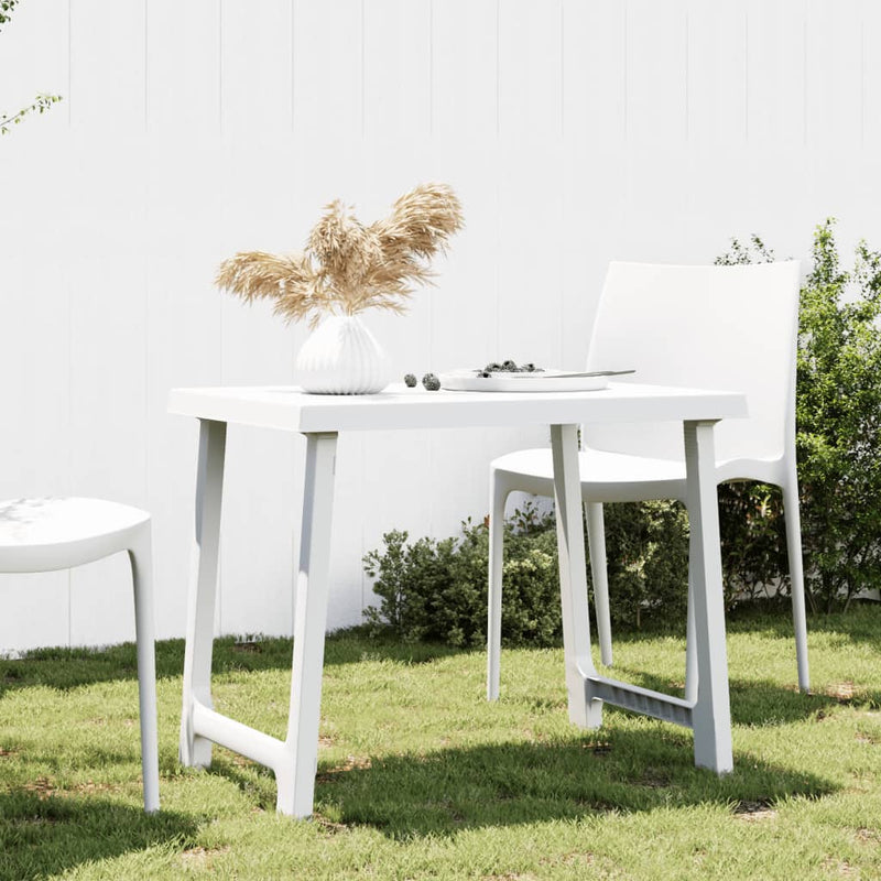 Campingtafel hout-look 79x56x64 cm PP wit MeubelReus