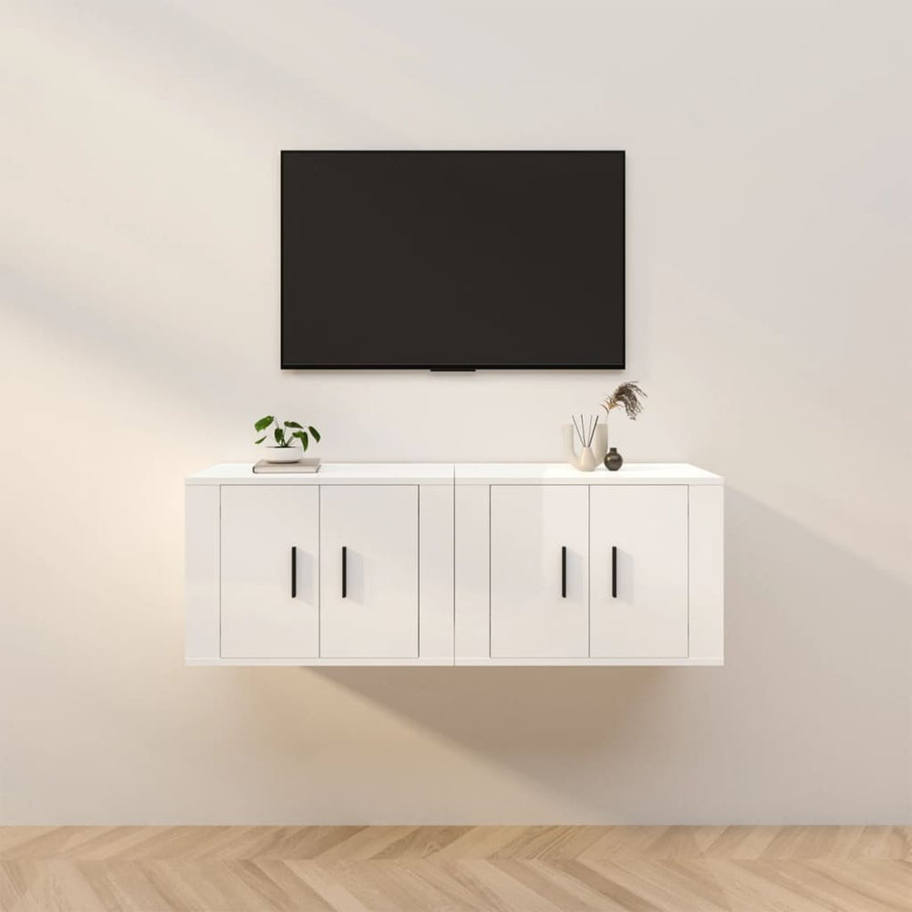 Tv-wandmeubels 2 st 57x34,5x40 cm hoogglans wit MeubelReus