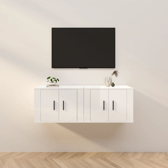 Tv-wandmeubels 2 st 57x34,5x40 cm hoogglans wit MeubelReus