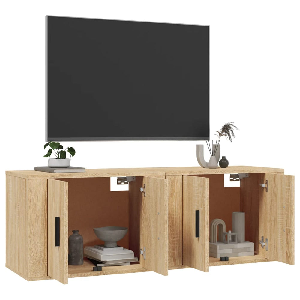Tv-wandmeubels 2 st 57x34,5x40 cm sonoma eikenkleurig MeubelReus