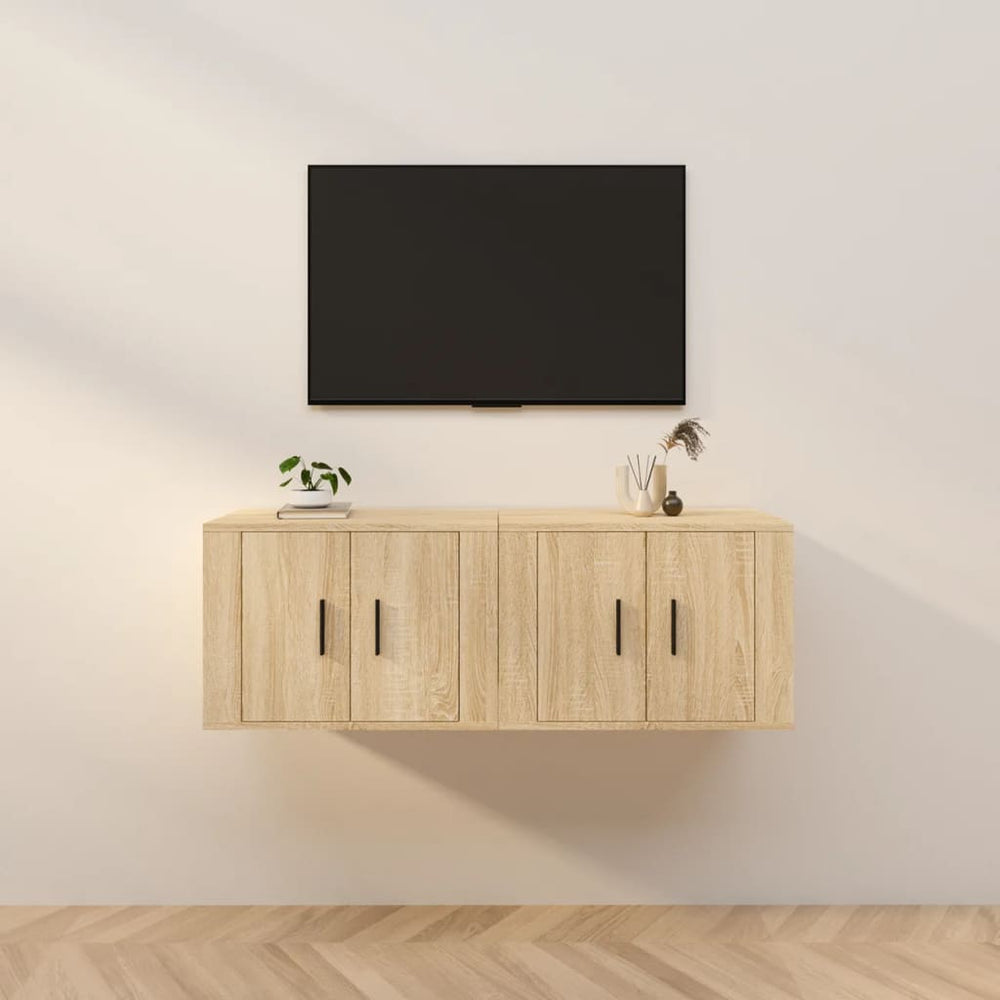 Tv-wandmeubels 2 st 57x34,5x40 cm sonoma eikenkleurig MeubelReus