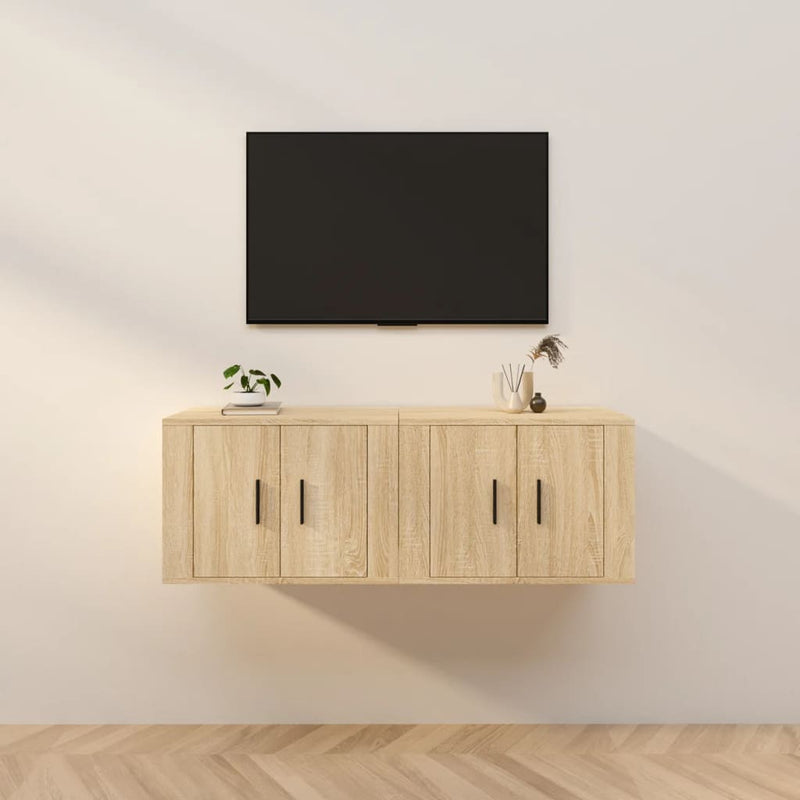 Tv-wandmeubels 2 st 57x34,5x40 cm sonoma eikenkleurig MeubelReus