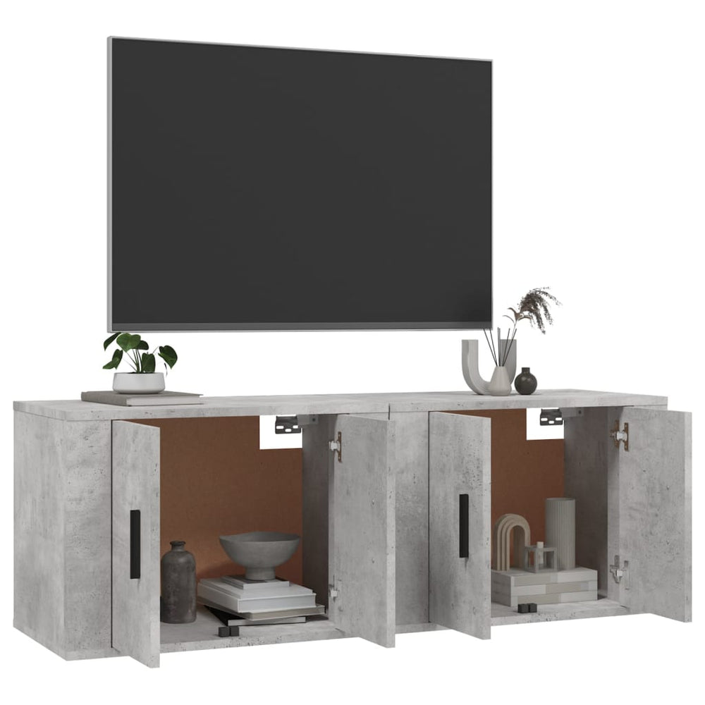 Tv-wandmeubels 2 st 57x34,5x40 cm betongrijs MeubelReus