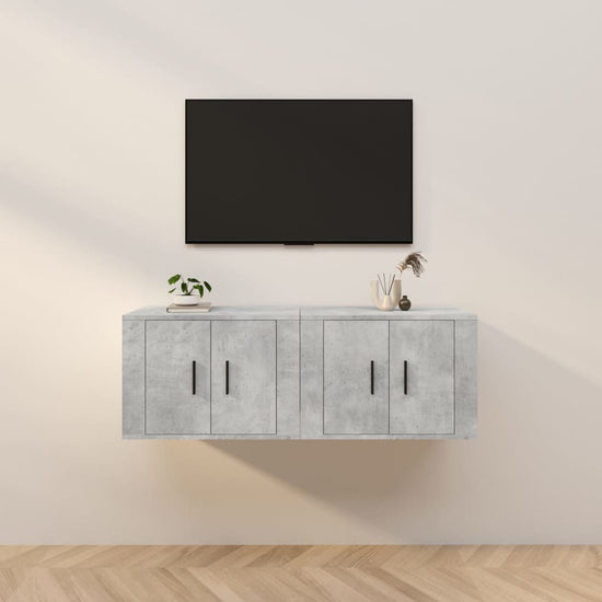 Tv-wandmeubels 2 st 57x34,5x40 cm betongrijs MeubelReus