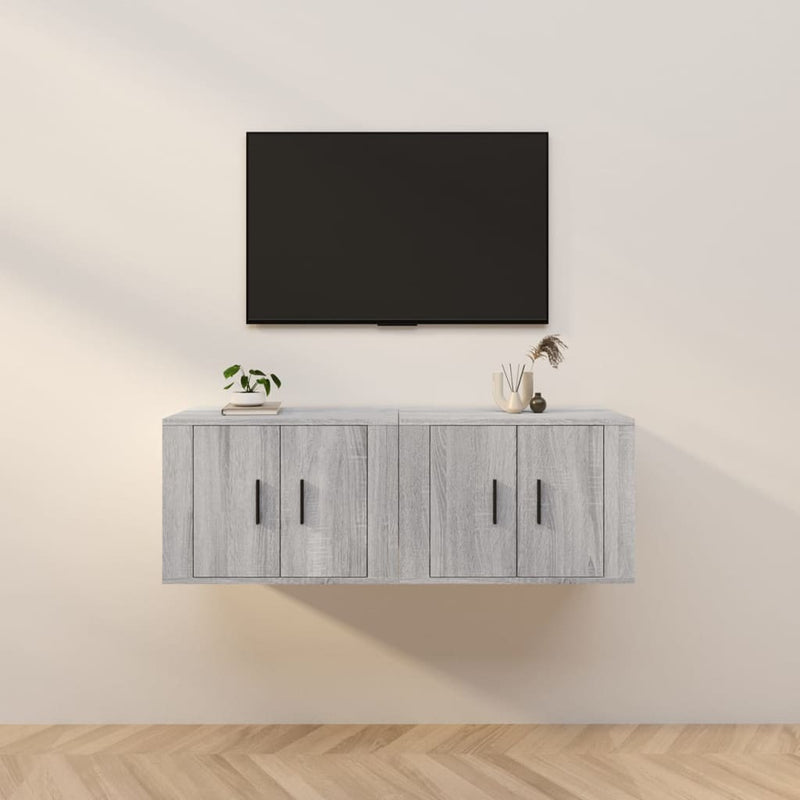 Tv-wandmeubels 2 st 57x34,5x40 cm grijs sonoma eikenkleurig MeubelReus