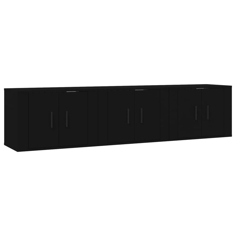 Tv-wandmeubels 3 st 57x34,5x40 cm zwart MeubelReus