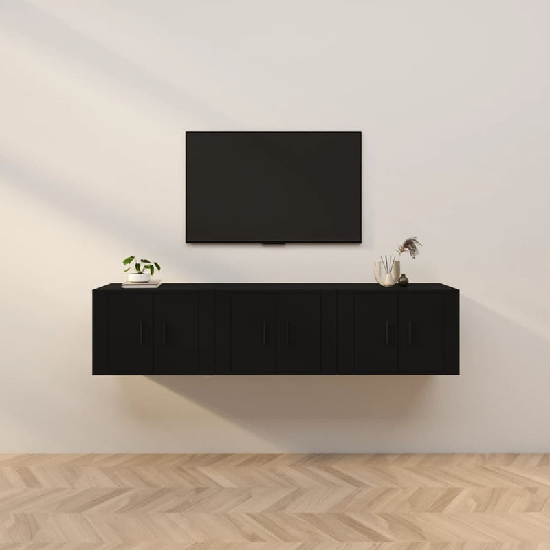 Tv-wandmeubels 3 st 57x34,5x40 cm zwart MeubelReus
