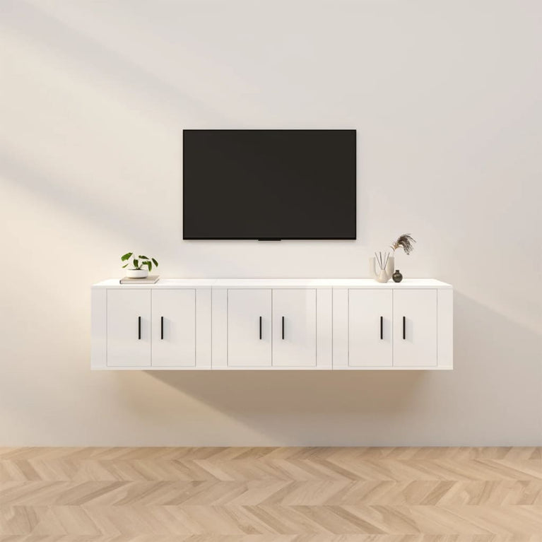 Tv-wandmeubels 3 st 57x34,5x40 cm hoogglans wit MeubelReus