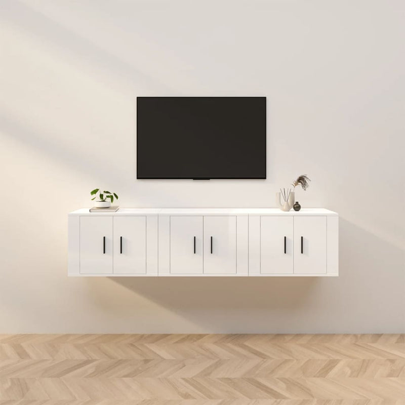 Tv-wandmeubels 3 st 57x34,5x40 cm hoogglans wit MeubelReus
