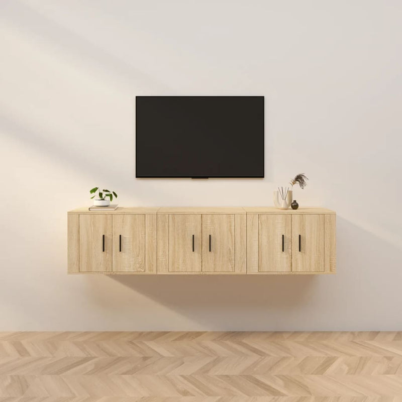 Tv-wandmeubels 3 st 57x34,5x40 cm sonoma eikenkleurig MeubelReus