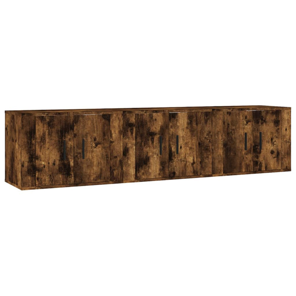 Tv-wandmeubels 3 st 57x34,5x40 cm gerookt eikenkleurig MeubelReus