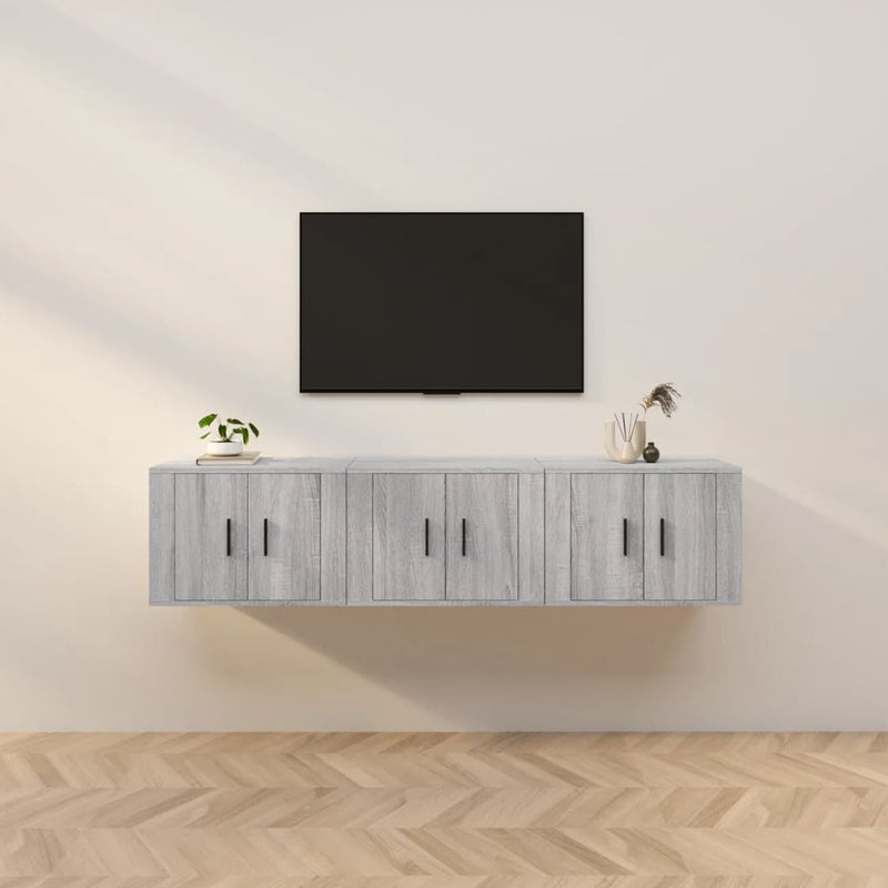 Tv-wandmeubels 3 st 57x34,5x40 cm grijs sonoma eikenkleurig MeubelReus