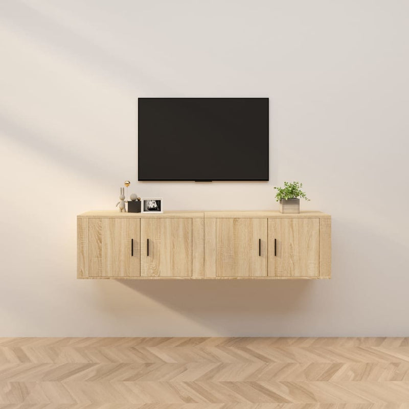Tv-wandmeubels 2 st 80x34,5x40 cm sonoma eikenkleurig MeubelReus