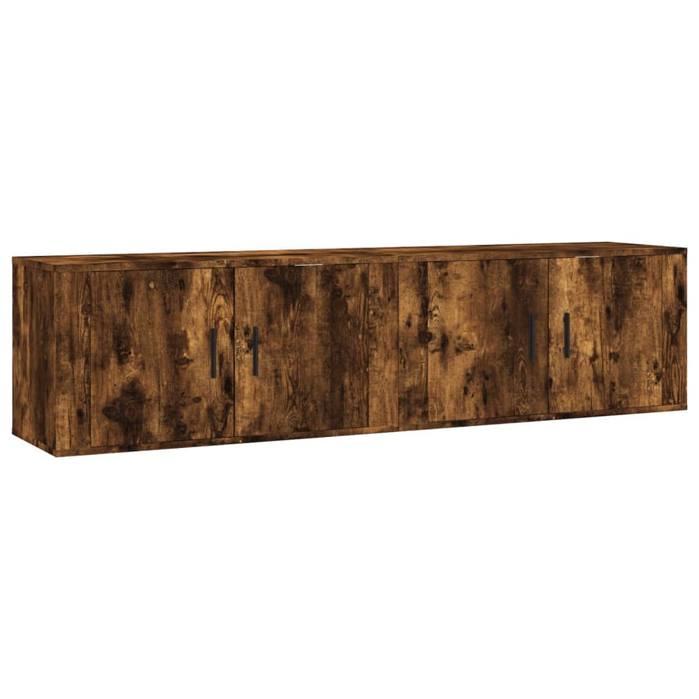 Tv-wandmeubels 2 st 80x34,5x40 cm gerookt eikenkleurig MeubelReus