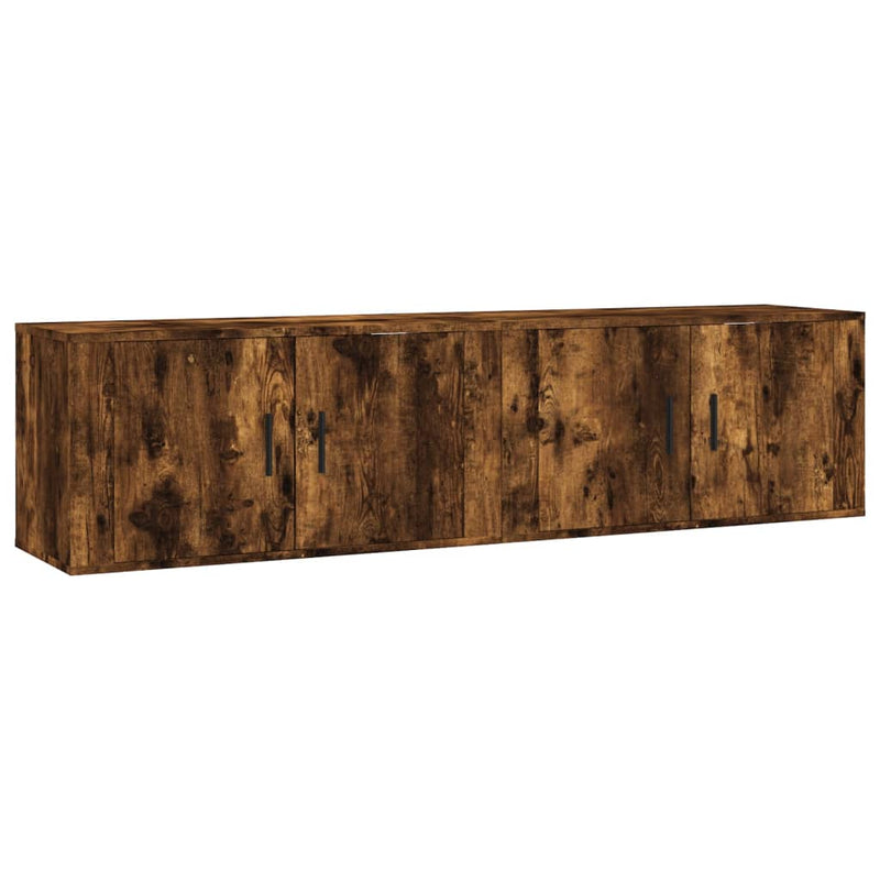 Tv-wandmeubels 2 st 80x34,5x40 cm gerookt eikenkleurig MeubelReus