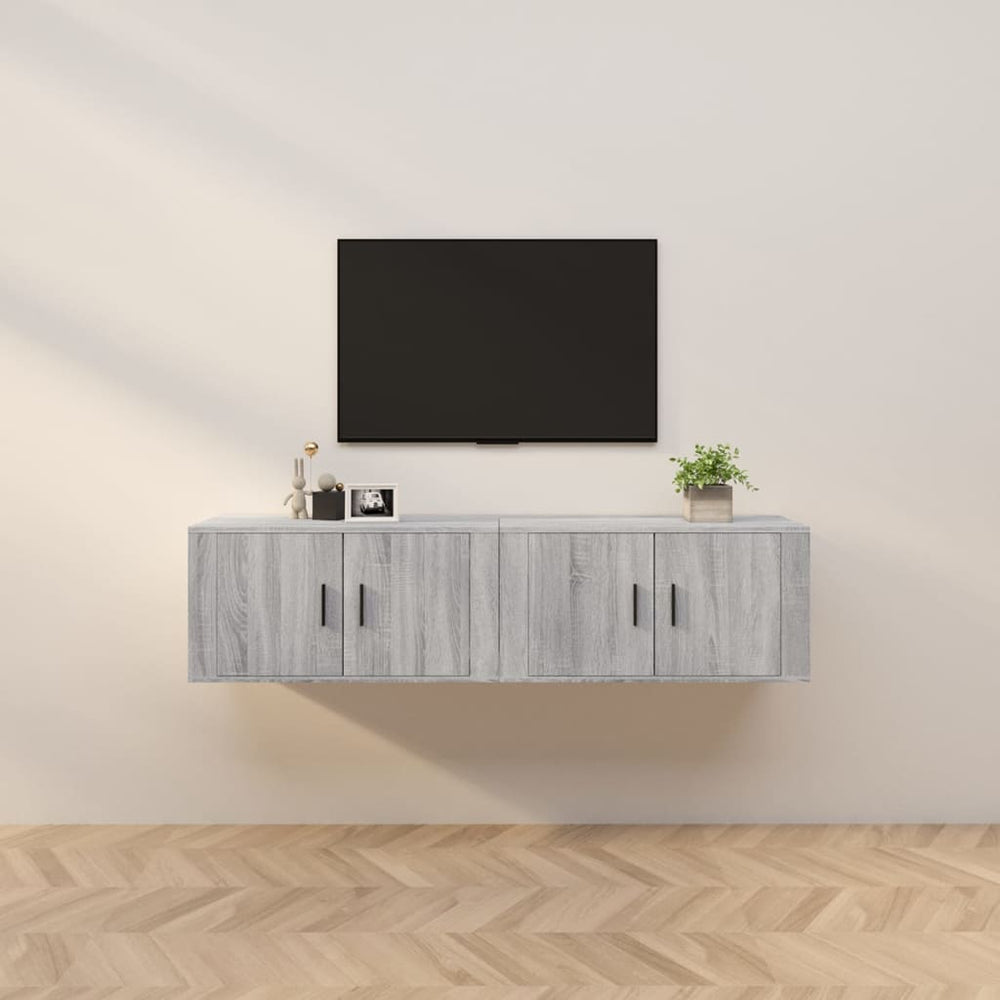 Tv-wandmeubels 2 st 80x34,5x40 cm grijs sonoma eikenkleurig MeubelReus