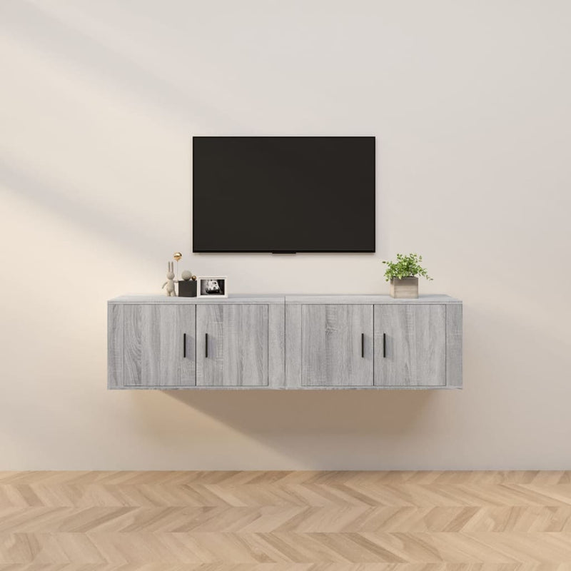 Tv-wandmeubels 2 st 80x34,5x40 cm grijs sonoma eikenkleurig MeubelReus