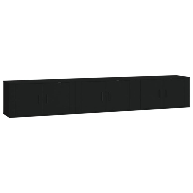 Tv-wandmeubels 3 st 80x34,5x40 cm zwart MeubelReus