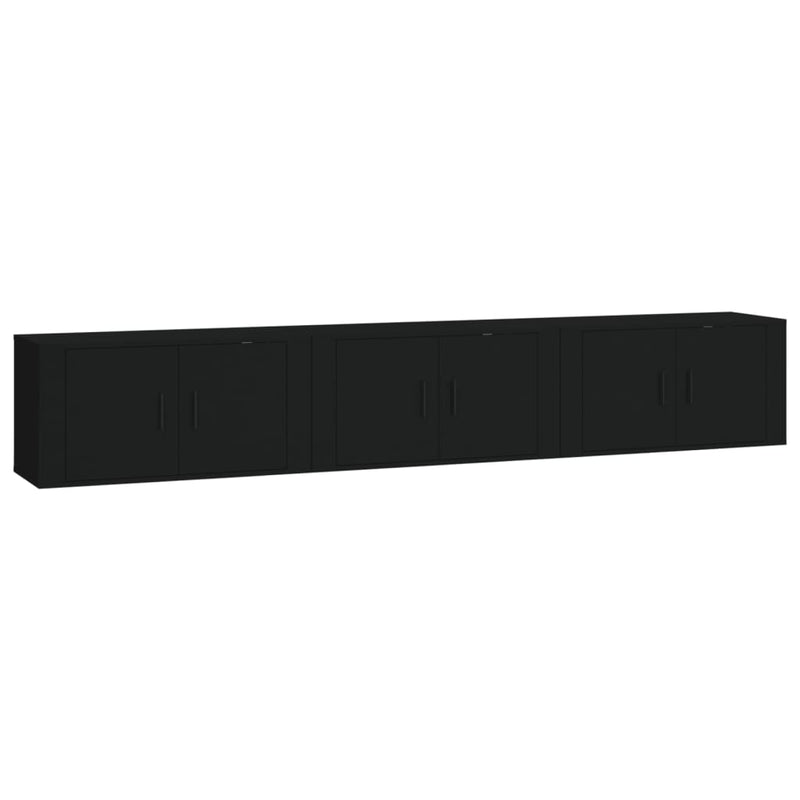 Tv-wandmeubels 3 st 80x34,5x40 cm zwart MeubelReus