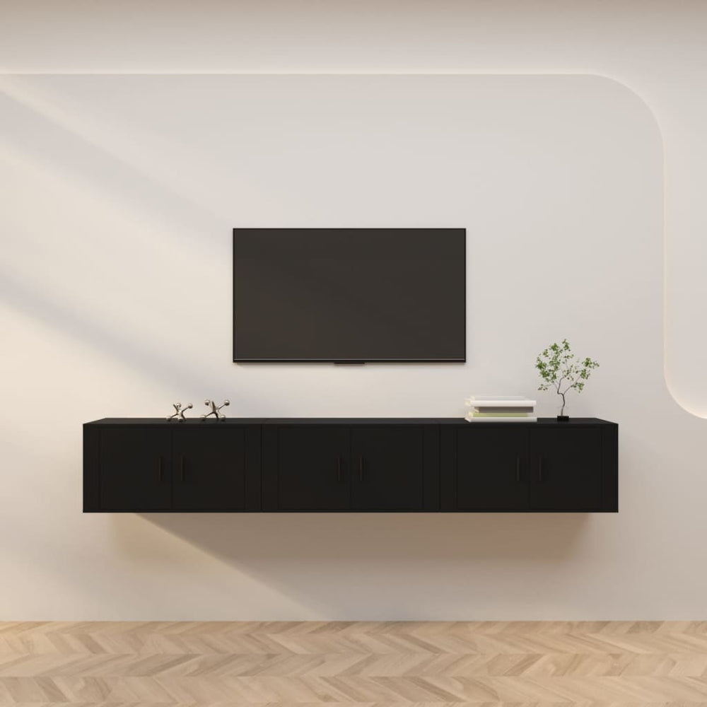 Tv-wandmeubels 3 st 80x34,5x40 cm zwart MeubelReus