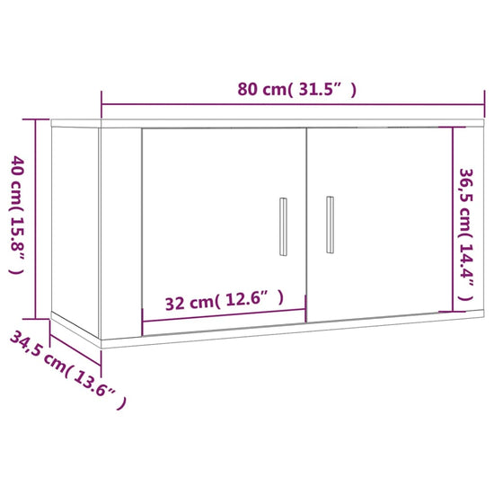 Tv-wandmeubels 3 st 80x34,5x40 cm hoogglans wit MeubelReus